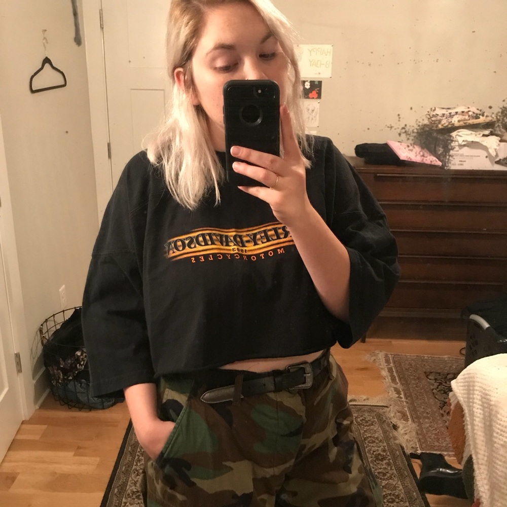 Cropped Harley T-shirt